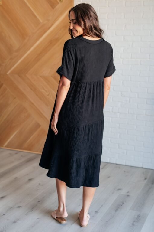 Always Learning Dolman Sleeve Dress in Black - Fashion Are Us, LLC