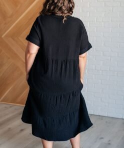 Always Learning Dolman Sleeve Dress in Black - Fashion Are Us, LLC