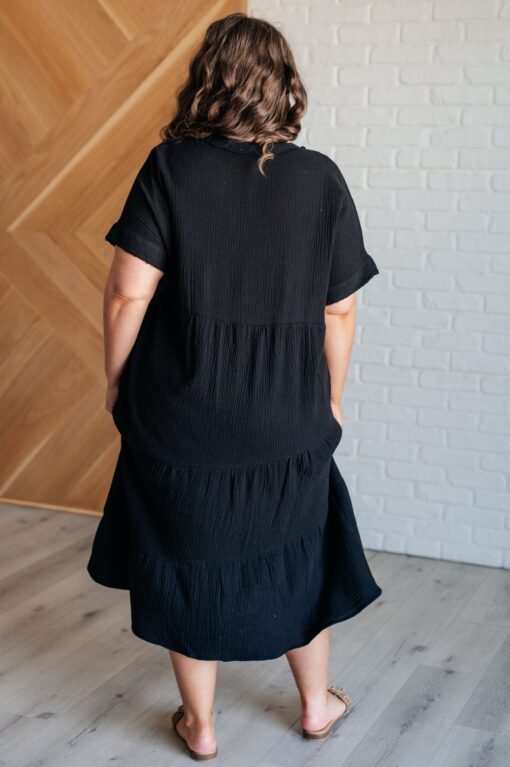 Always Learning Dolman Sleeve Dress in Black - Fashion Are Us, LLC