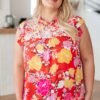 Among The Flowers Floral Top - Fashion Are Us, LLC