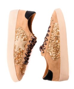 Another Round Sneakers in Gold Sequins Ave Shops