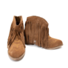 Amos Fringe Ankle Bootie in Tan Suede Ave Shops